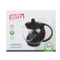 VETTA Чайник заварочный 500мл, ситечко из нержавеющей стали, стекло, полипропилен