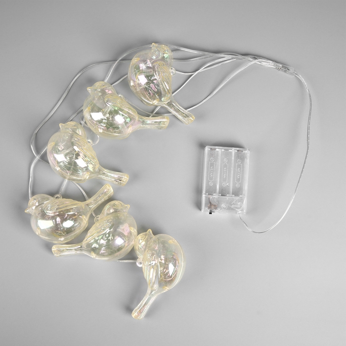 НИТЬ-ГРОЗДИ DCR. IP20, 60 см, Н.С. НИТЬ-ГРОЗДИ DCR. IP20, 60 см, Н.С. "Птички", LED-30-4.5V, ААх3, свечение тёплое белое