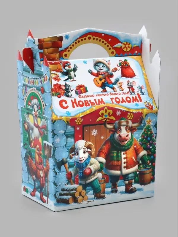 Подарочная коробка новогодняя &laquo;Зимовье зверей&raquo; 290&times;200&times;120, для сладких подарков