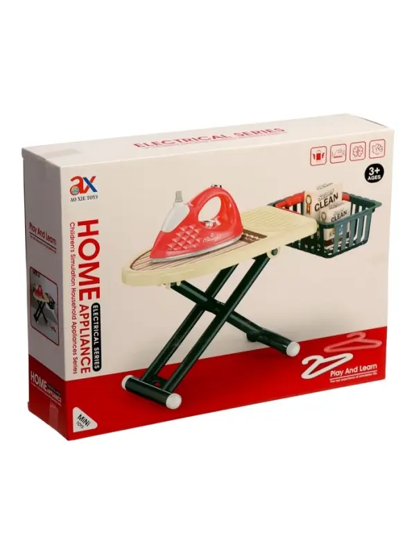 Игровой набор доска для глажения с утюгом 7 предметов, вибрация, вода Игровой набор доска для глажения с утюгом 7 предметов, вибрация, вода