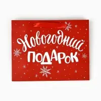 Пакет подарочный ламинированный &laquo;Новогодний подарок&raquo;, MS 23&times;18&times;10 см
