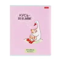 Тетрадь 48 листов в клетку &laquo;Гусь-веселюсь №1&raquo;, обложка мелованный картон, МИКС