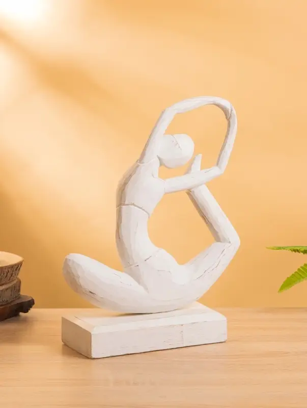 Сувенир  Сувенир "Йога" дерево 25х10х35 см, цв. белый
