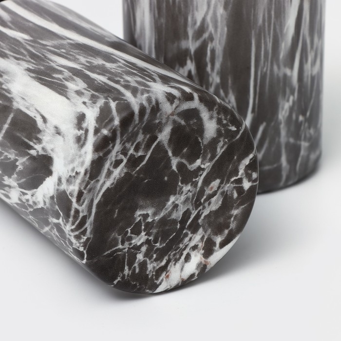 Набор аксессуаров для ванной комнаты SAVANNA, 2 предмета: дозатор, стакан, цвет серый Набор аксессуаров для ванной комнаты SAVANNA, 2 предмета: дозатор, стакан, цвет серый