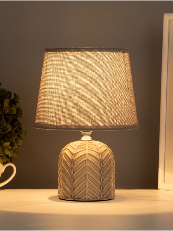 Лампа настольная Лампа настольная "Пегас" 40Вт Е14 серый 16х16х25см