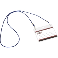 Бейдж Attache Economy 78x96 150мкм,шнур.2заж 45см син, вкладыш 60x90 5шт/уп