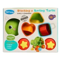 Развивающий сортер "Черепашка" с циферблатом, на колесиках