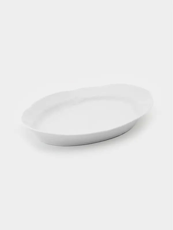 Блюдо сервировочное Добрушский завод &laquo;Бельё&raquo;, фарфор, 33&times;23.5&times;3.5 см, белое