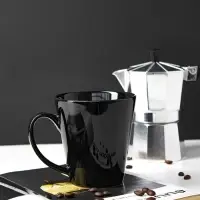 Кружка керамическая Доляна Coffee break, 370 мл, чёрный