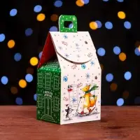 Подарочная новогодняя коробка &laquo;Домик чудес&raquo;, для сладких подарков, 9.1&times;7&times;15.7 см