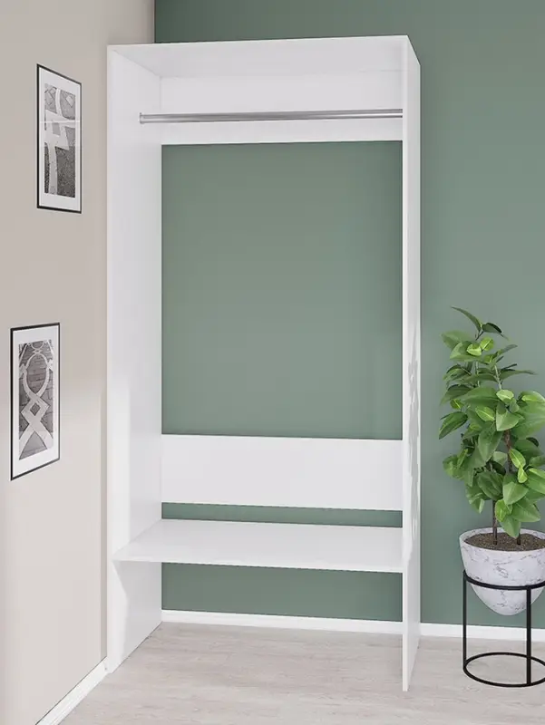 Комплект модульной гардеробной системы «Модус», 2800×2080×510 мм, цвет белый