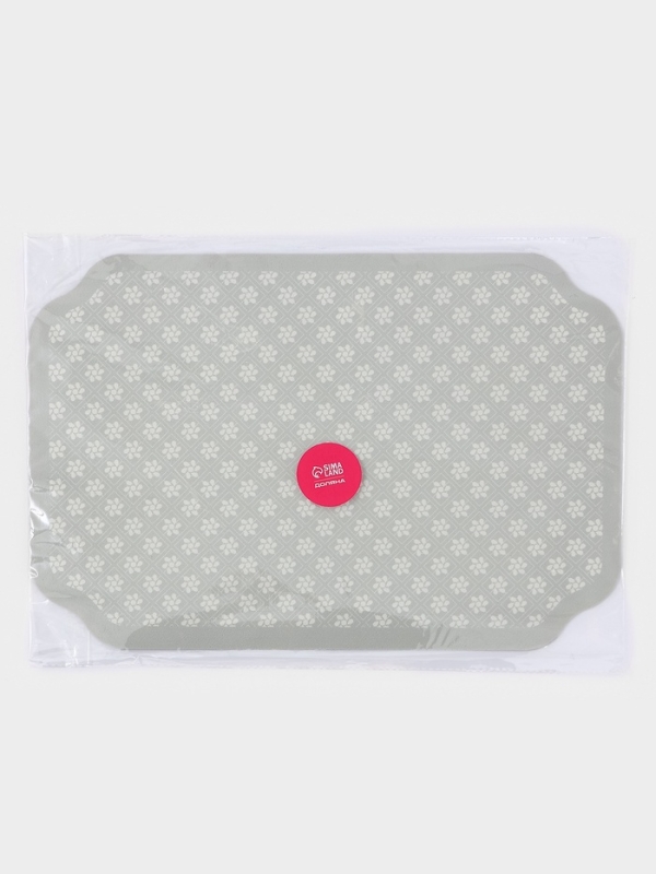 Коврик  Коврик "Daisies" влаговпитывающий Доляна, 45х30 см, серый