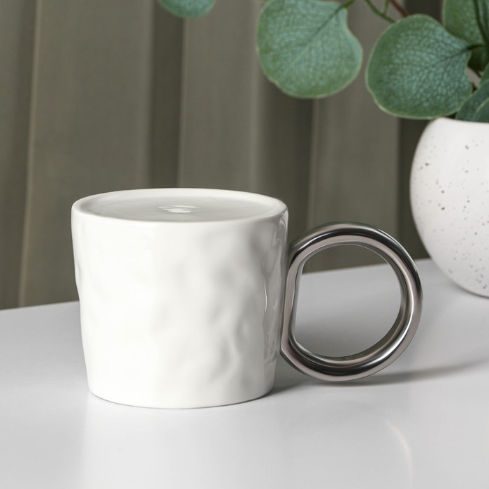 Кружка керамическая с ложкой «Стильный мишка», 320 мл, цвет белый Кружка керамическая с ложкой «Стильный мишка», 320 мл, цвет белый