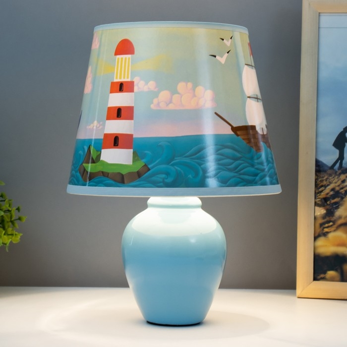Настольная лампа "Морские приключения" Е14 15Вт голубой RISALUX