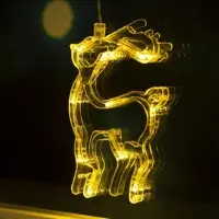 Гирлянда &laquo;Бахрома&raquo; 2.4&times;0.9 м с насадками &laquo;Олень&raquo;, IP20, прозрачная нить, 138 LED, свечение тёплое белое, 8 режимов, 220 В