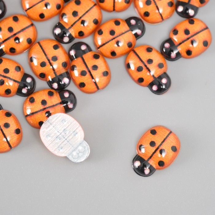 Декор для творчества Декор для творчества "Божья коровка" (уп. 50 шт.) 9х13 мм, оранжевый