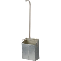 Совок - ловушка для мусора металл оцинкованный (ширина 23 см, ручка 53 см)