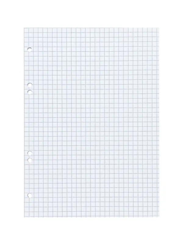 Сменный блок для тетрадей на кольцах А5, 80 листов в клетку, белый, 60 г/м&sup2;
