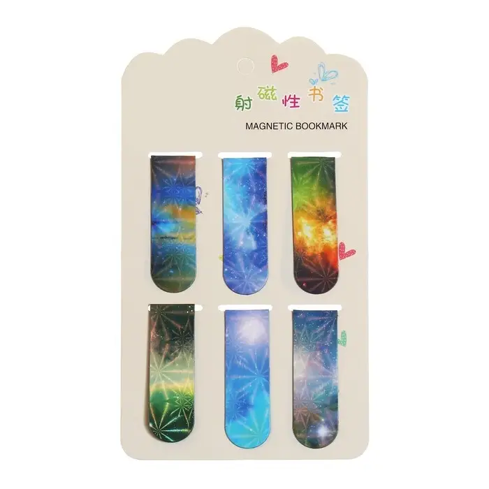 Набор магнитных закладок для книг Calligrata 6 штук, Набор магнитных закладок для книг Calligrata 6 штук, "Вселенная", МИКС
