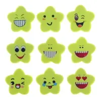 Набор фигурных ластиков &laquo;Смайл&raquo;, 3 штуки, в блистере, МИКС