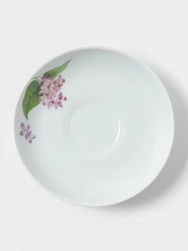 Блюдце Добрушский завод &laquo;Сирень&raquo;, d=15 см, фарфор, белое