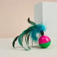 VETTA Игрушка для домашних животных, пластмасса, перья, 5,5х8 см