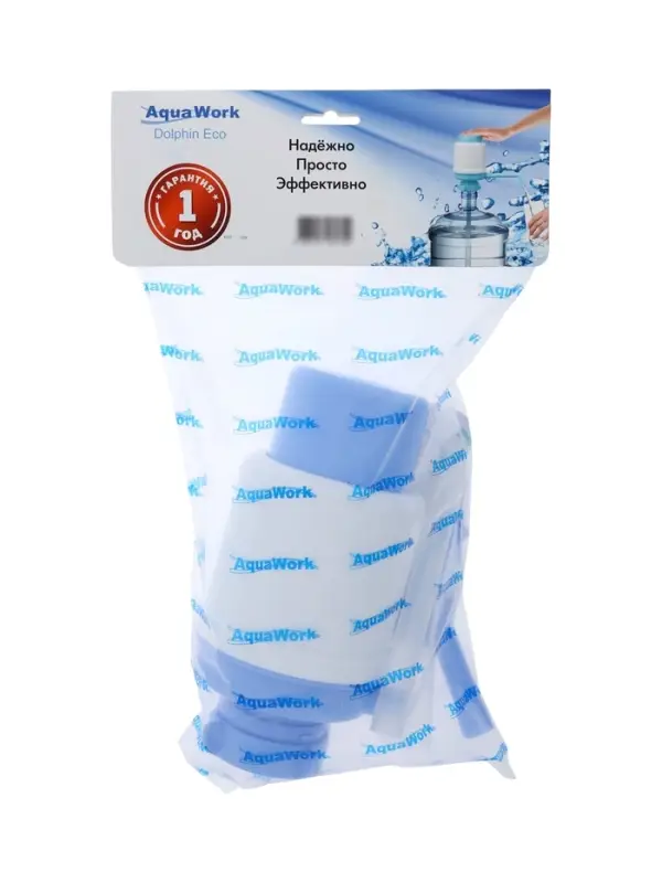 Помпа для воды &laquo;Дельфин&raquo; Эко, механическая, под бутыль от 11 до 19 л, голубая