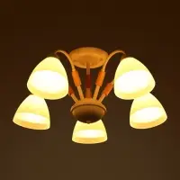 Люстра потолочная BayerLux &laquo;Нельсен&raquo;, 5хЕ27, 40 Вт, белый, 57&times;57&times;25 см