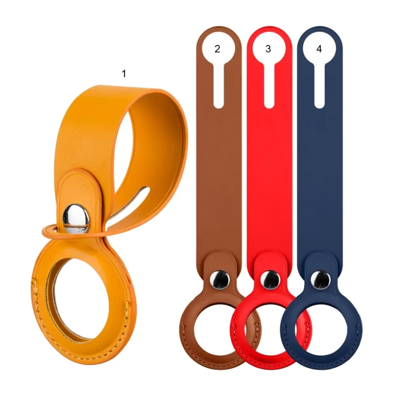 Чехол Airtag кожаный с держателем заклепка Чехол Airtag кожаный с держателем заклепка