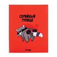 Тетради 5 штук, 48 листов в клетку Calligrata &laquo;Дерзкий енот&raquo;, обложка мелованный картон, блок офсет