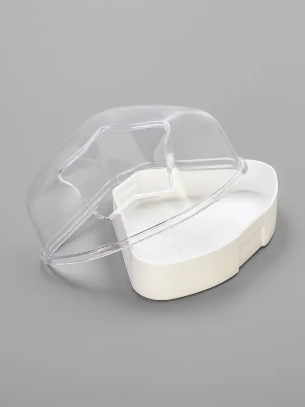 Ванночка для грызунов, 14&times;10.4 см, угловая, с лопаткой, пластик, белая