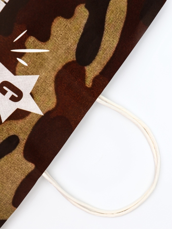 Пакет подарочный крафт Пакет подарочный крафт "С 23 Февраля!" 37 х 17,5 х 32 См