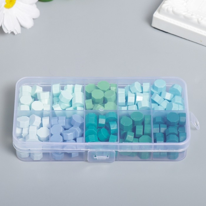 Набор сургуча Набор сургуча "Оттенки зелёного" матовый 10 цветов 12,7х6,5х2 см