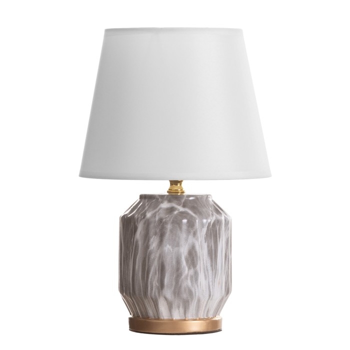 Лампа настольная Лампа настольная "Вероника" 1х40Вт Е14 черный/белый 20х20х31см