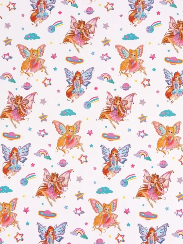 Бумага упаковочная глянцевая &laquo;Клуб Винкс&raquo;, 70&times;100 см