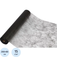 Простыня в рулоне с перф., 80х200, черный, 100шт/рул, спанбонд, Стандарт