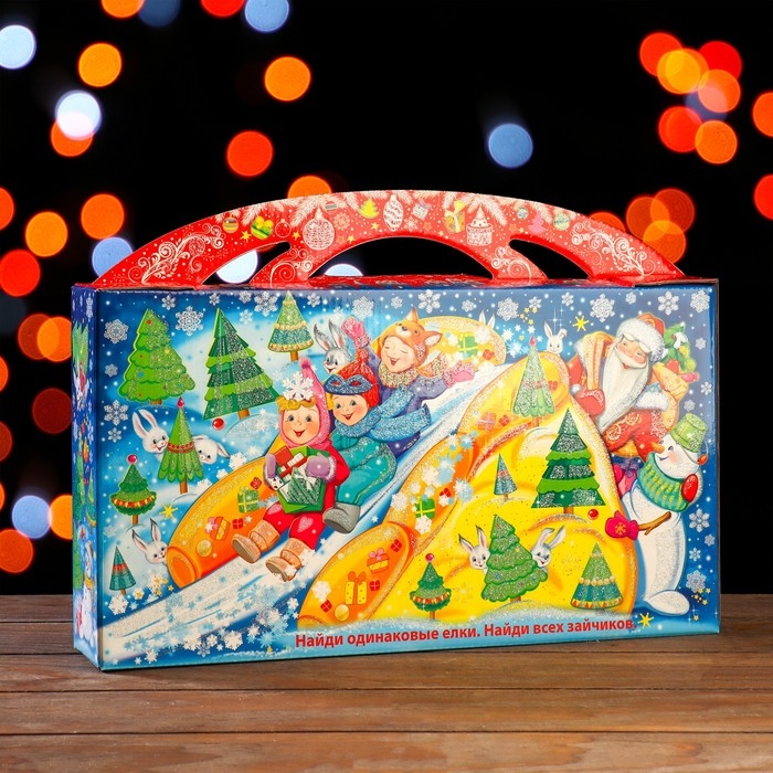 Новый год. Подарочная коробка Новый год. Подарочная коробка "Карусель", 39 х 7 х 21,5 см.