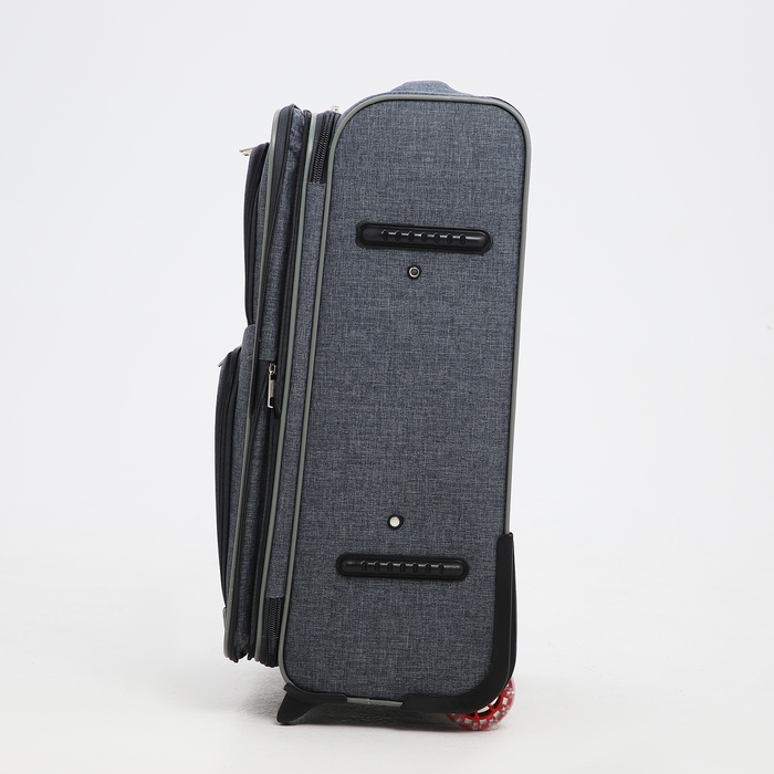 Чемодан средний 52 л (M), отдел на молнии, кодовый замок, с расширением, цвет серый Чемодан средний 52 л (M), отдел на молнии, кодовый замок, с расширением, цвет серый