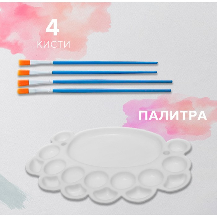 Краски масляные, 12 цветов, в пластиковой тубе, 12 мл, в картонной коробке, 4 кисти, палитра Краски масляные, 12 цветов, в пластиковой тубе, 12 мл, в картонной коробке, 4 кисти, палитра