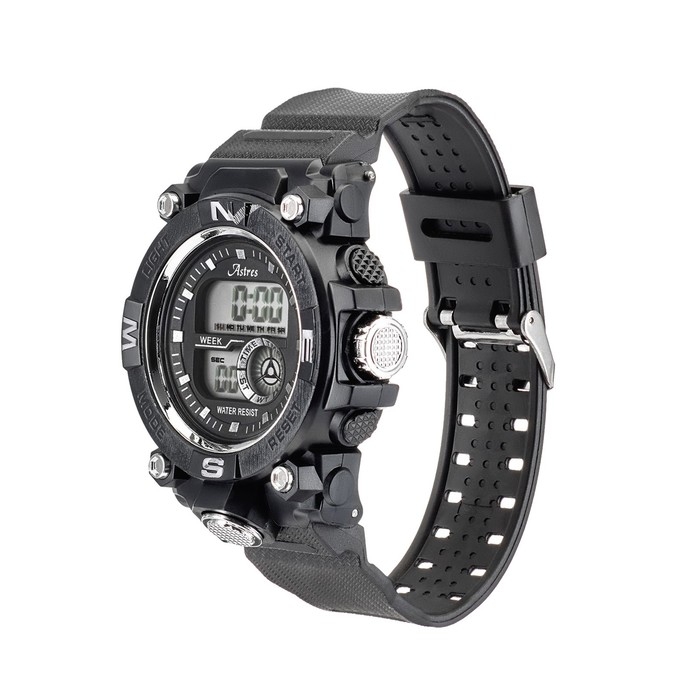 Часы наручные электронные Astres, d-5 см, ремешок силикон, водонепроницаемые