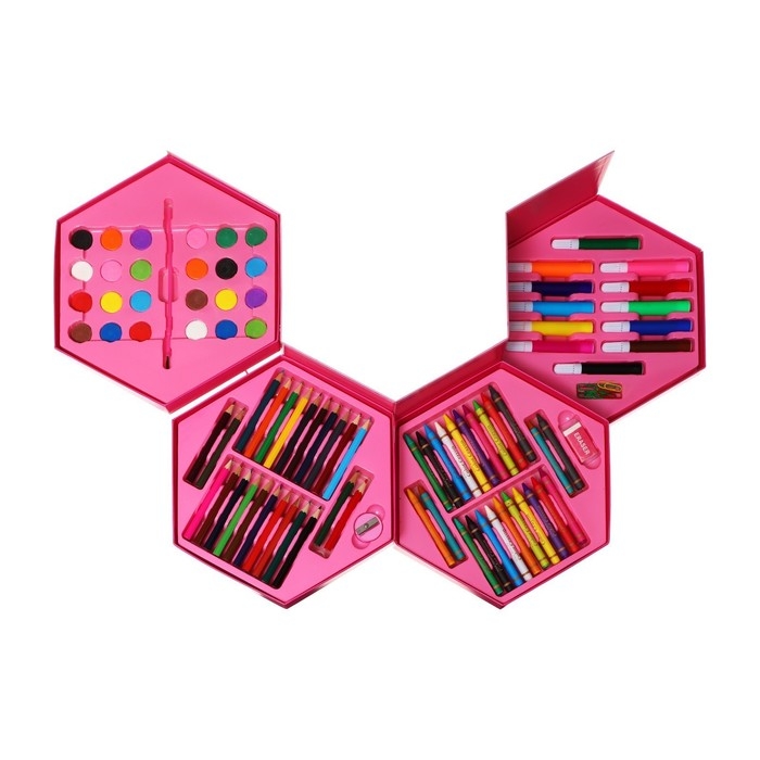 Набор для рисования 112 предметов Розовый Набор для рисования 112 предметов Розовый
