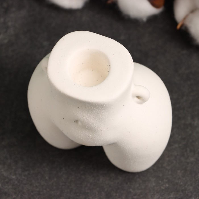 Подсвечник Подсвечник "Марта" белый песок, 10х6х8см