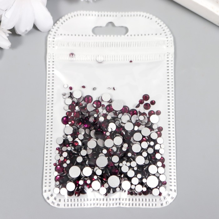 Декор для творчества стекло Декор для творчества стекло "Стразы усечённый конус. Тёмный фиолет" d=1,5-6,5мм н-р 1000 шт 745952