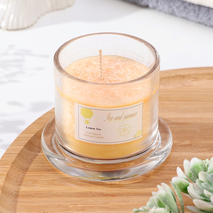 Свеча ароматическая в банке  Свеча ароматическая в банке "Dome", лимон