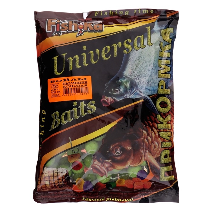 Бойлы пылящие Fish.ka, конопля 18 мм, 800 г Бойлы пылящие Fish.ka, конопля 18 мм, 800 г