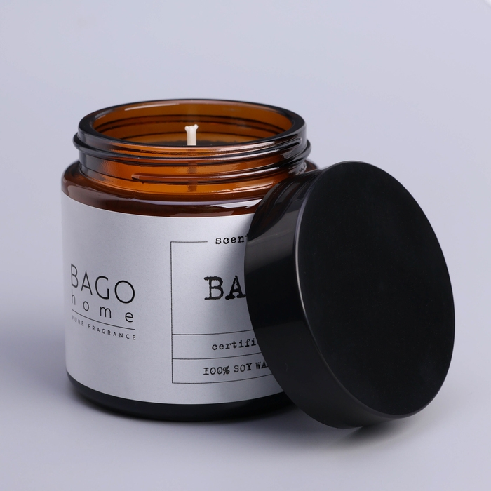 Свеча ароматическая в банке  Свеча ароматическая в банке "Бамбук", совый воск, 88 г