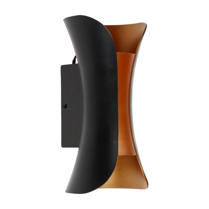 Светильник фасадный «Элегант», FSD-035, 10Вт, 3000К, 1 луч, IP65, 220В, пласт., черно-золот.   10084 Светильник фасадный «Элегант», FSD-035, 10Вт, 3000К, 1 луч, IP65, 220В, пласт., черно-золот.   10084