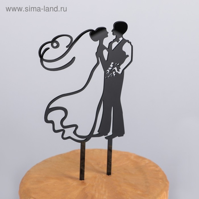 Топпер для торта, 10×17,5 см, цвет чёрный Топпер для торта, 10×17,5 см, цвет чёрный