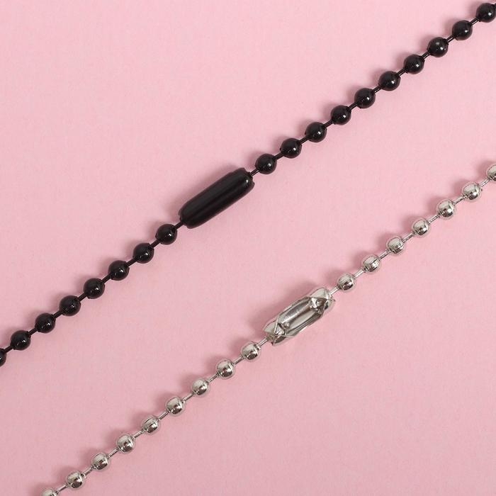 Кулоны «Неразлучники» стальные, love, цвет чёрно-серебряный, 45 см Кулоны «Неразлучники» стальные, love, цвет чёрно-серебряный, 45 см