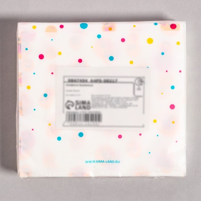 Салфетки бумажные Салфетки бумажные "Смайл", 60 шт в пакете, трёхслойные